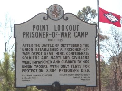 Point Lookout Prisoner-of-War Camp Marker image. Click for full size.
