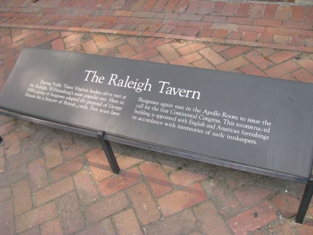 The Raleigh Tavern Marker