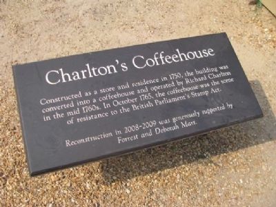 Charlton's Coffeehouse Marker image. Click for full size.