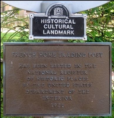 Marker Showing French Trading Post is in the National Registry of Historic Places image. Click for full size.