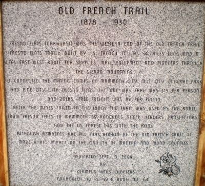 Old French Trail Marker image. Click for full size.