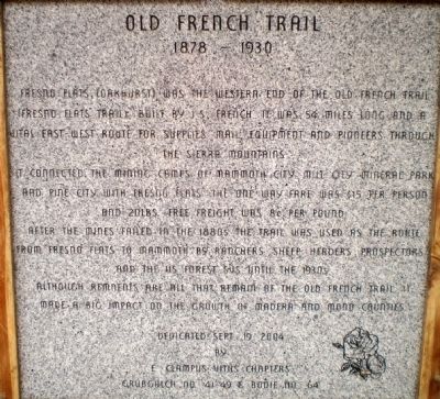 Old French Trail Marker. Click for full size. Old French Trail Marker image. Click for full size.
