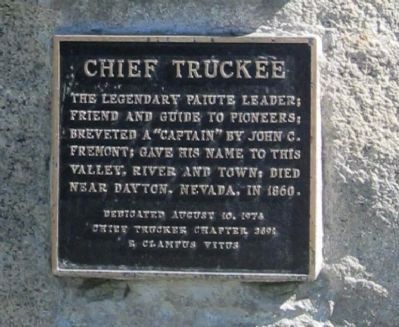 Chief Truckee Marker image. Click for full size.