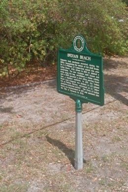 Indian Beach Marker. Click for full size. Indian Beach Marker image. Click for full size.