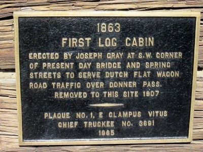 First Log Cabin Marker image. Click for full size.