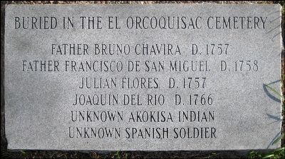 Foot Stone Listing People Buried in the Orcoquisac Cemetery image. Click for full size.