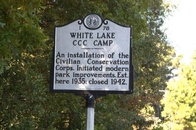 White Lake CCC Camp Marker image. Click for full size.