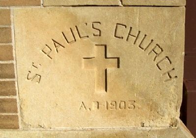 St. Paul's Cathedral Cornerstone image. Click for full size.