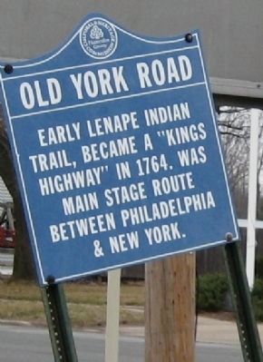 Additional Old York Road Marker in Ringoes image. Click for full size.