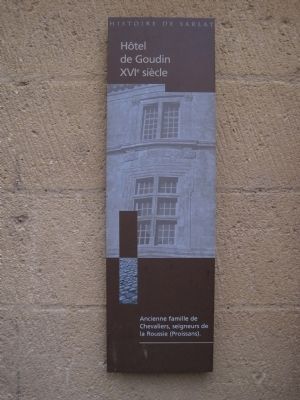 Hôtel de Goudin Marker image. Click for full size.