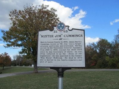 "Mister Jim" Cummings Marker. Click for full size. "Mister Jim" Cummings Marker image. Click for full size.