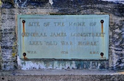 Site of the Home of General James Longstreet Marker. Click for full size. Site of the Home of General James Longstreet Marker image. Click for full size.