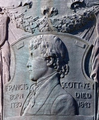 Francis Scott Key on the Memorial at Fort McHenry image. Click for full size.