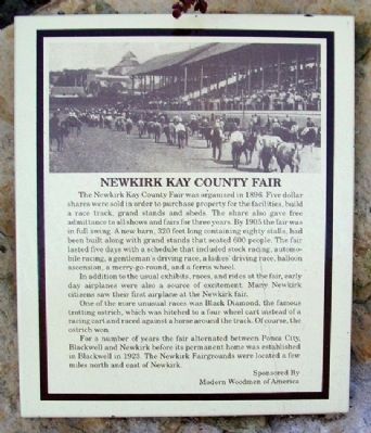 Newkirk Kay County Fair Marker image. Click for full size.