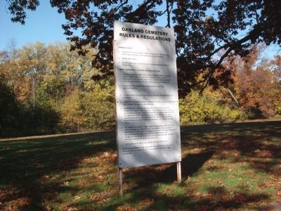 Oakland Cemetery - - Rules and Regulations image. Click for full size.