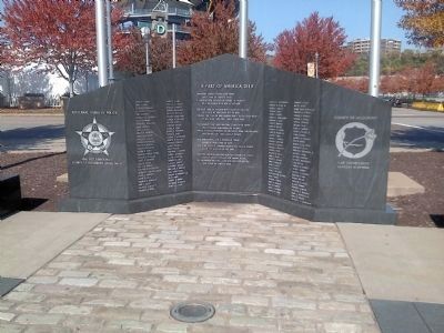 County of Allegheny Law Enforcement Officers Memorial-Rear face image. Click for full size.