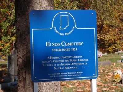 Hixon Cemetery Marker image. Click for full size.