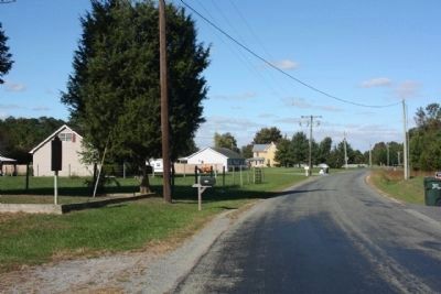 Bethel Methodist Church Marker,left, looking west along Andrewville Road image. Click for full size.