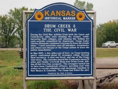 Drum Creek and the Civil War Marker image. Click for full size.