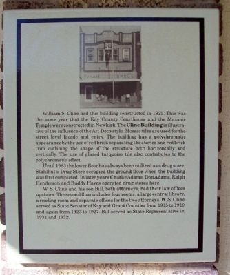 The Cline Building Marker image. Click for full size.