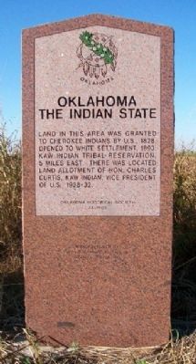 Oklahoma, The Indian State Marker image. Click for full size.