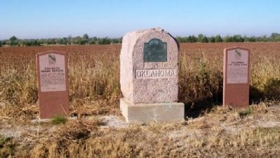Chilocco Indian School, Cherokee Strip DAR, and Oklahoma, The Indian State Markers image. Click for full size.