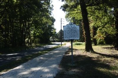 Cape Charles Colored School Marker, looking east on Old Cape Charles Road image. Click for full size.