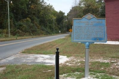 Nathaniel Mitchell Marker, northwest along Chipman's Pond Road image. Click for full size.