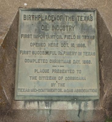 Birthplace of the Texas Oil Industry Marker image. Click for full size.