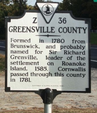 Greensville County Marker. Click for full size. Greensville County Marker image. Click for full size.