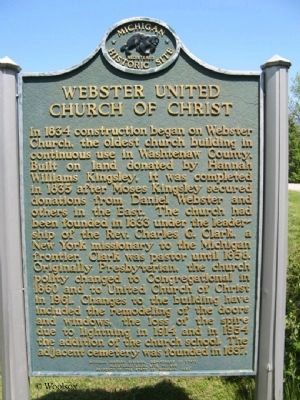 Webster United Church of Christ Marker image. Click for full size.