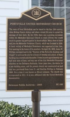 Portsville United Methodist Church Marker image. Click for full size.