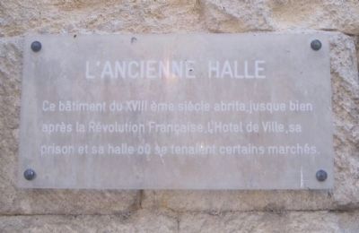 L’ancienne Halle Marker image. Click for full size.
