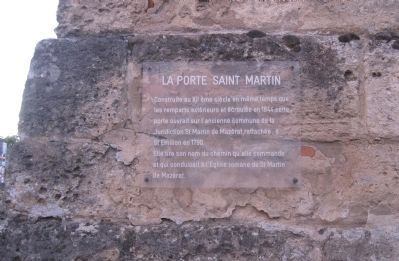 La Porte Saint Martin Marker image. Click for full size.
