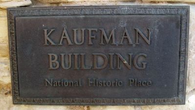 Cowley County National Bank (Kaufman) Building Marker image. Click for full size.
