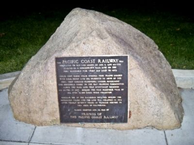 Pacific Coast Railway Monument image. Click for full size.