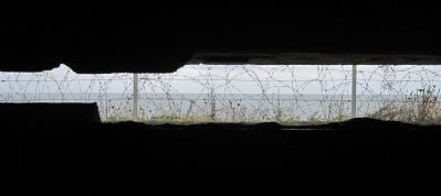 View of the English Channel from inside the Observation Bunker. Click for full size. View of the English Channel from inside the Observation Bunker image. Click for full size.