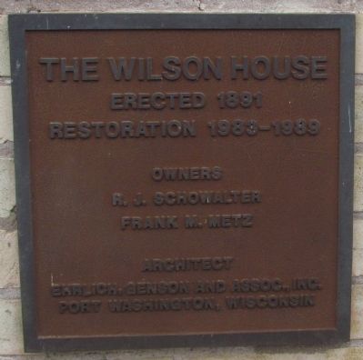 The Wilson House Marker. Click for full size. The Wilson House Marker image. Click for full size.