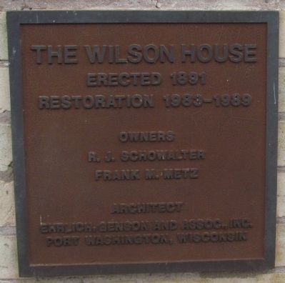 The Wilson House Marker image. Click for full size.