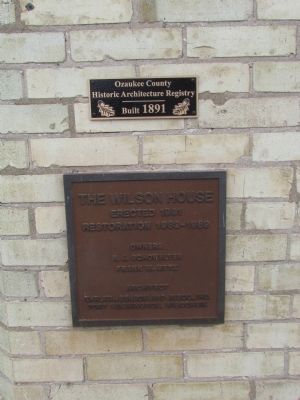 The Wilson House and Marker. Click for full size. The Wilson House and Marker image. Click for full size.