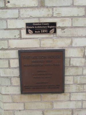 The Wilson House and Marker image. Click for full size.