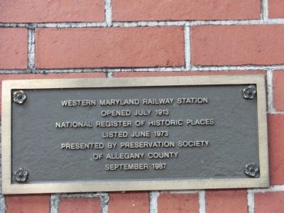 Western Maryland Railway Station Marker image. Click for full size.