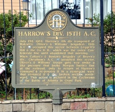 Harrows Div., 15th A.C. Marker image. Click for full size.