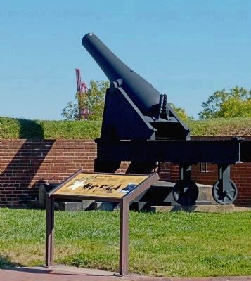 Outer Battery Marker and 8-inch Rodman gun image. Click for full size.