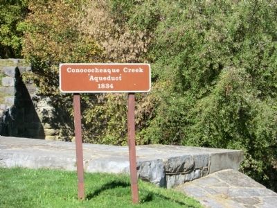 Conococheague Creek Aqueduct Marker image. Click for full size.