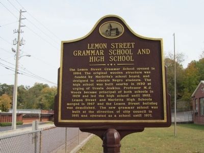 Lemon Street Grammar and High School Marker image. Click for full size.