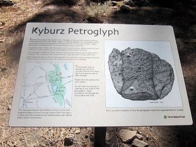 Kyburz Petroglyph (Interpretive Marker 1) image. Click for full size.