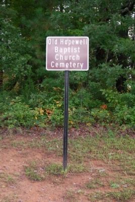 Old Hopewell Cemetery Sign image. Click for full size.