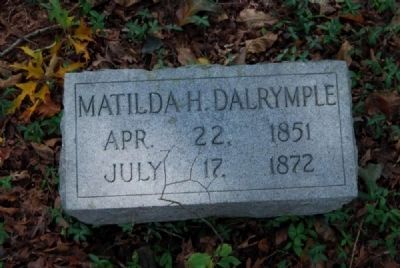 Matilda H. Dalrymple Tombstonw<br>April 22, 1851 - July 17, 1872 image. Click for full size.