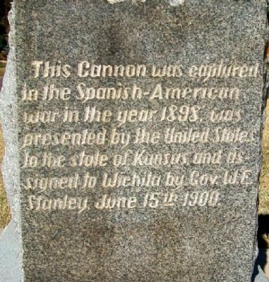 Spanish-American War Memorial Cannon Marker image. Click for full size.